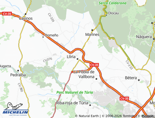 Mappa MICHELIN Llíria - ViaMichelin