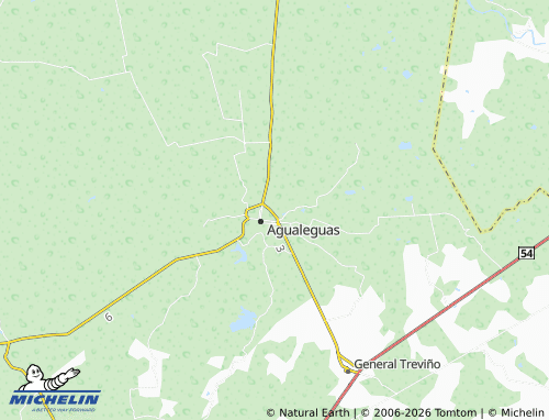 MICHELIN Del Norte map - ViaMichelin