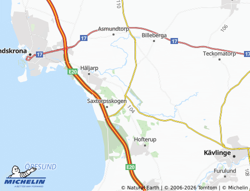 Carte MICHELIN Saxtorp - ViaMichelin