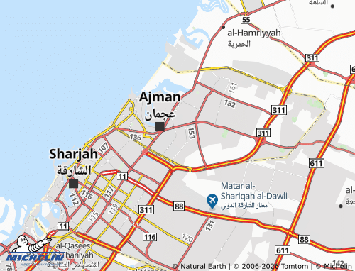 MICHELIN Ajman Industrial 1 map - ViaMichelin