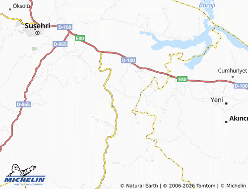 Mappa MICHELIN Yürekli - ViaMichelin