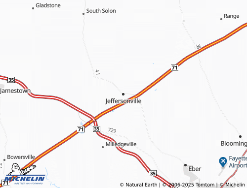 MICHELIN Jeffersonville map - ViaMichelin