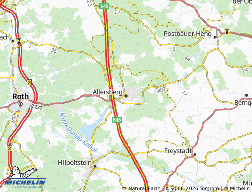 MICHELIN Allersberg map - ViaMichelin