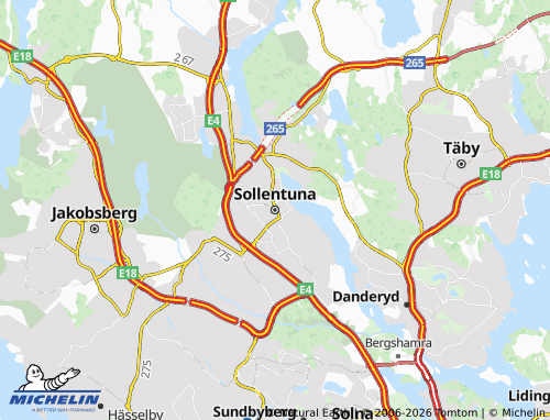 Mapa MICHELIN Sollentuna - ViaMichelin