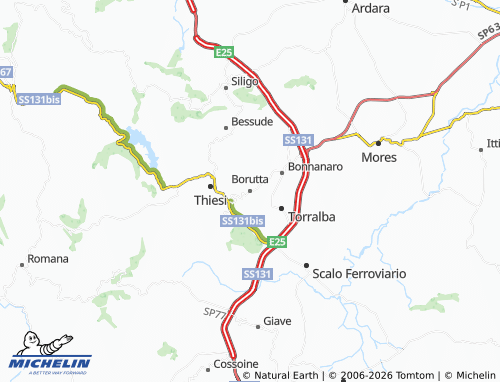 Mapa MICHELIN Borutta - ViaMichelin