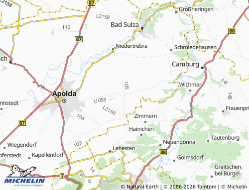 MICHELIN Wormstedt map - ViaMichelin