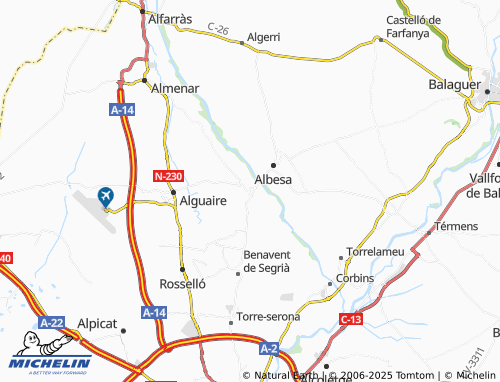 MICHELIN La Portella map - ViaMichelin