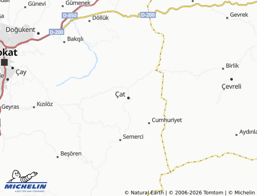 MICHELIN Çat map - ViaMichelin