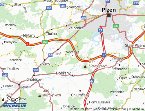 Mapa MICHELIN Nová Ves - ViaMichelin