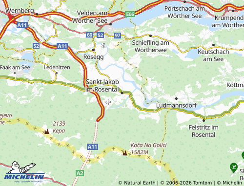 Mapa MICHELIN Sankt Jakob im Rosental - ViaMichelin