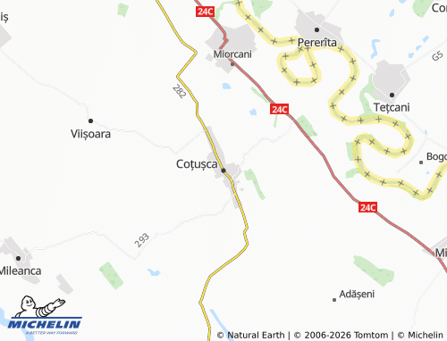 MICHELIN Coțușca map - ViaMichelin