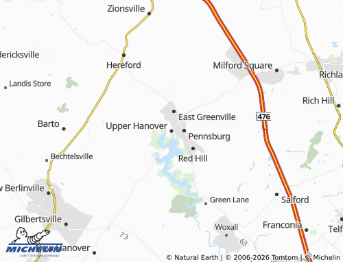 Mapa MICHELIN Upper Hanover - ViaMichelin