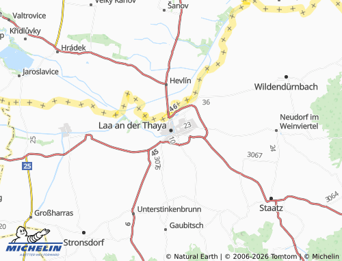 MICHELIN Laa an der Thaya map - ViaMichelin