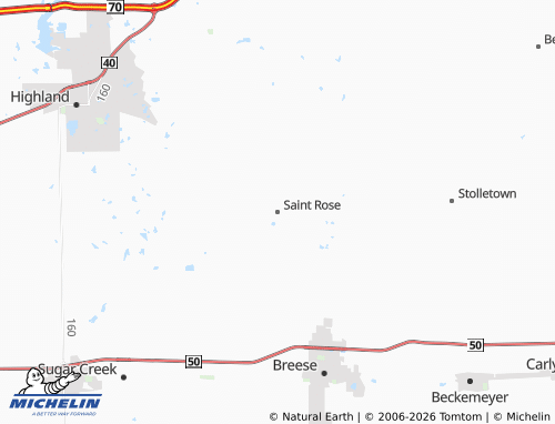 Mapa MICHELIN Saint Rose - ViaMichelin