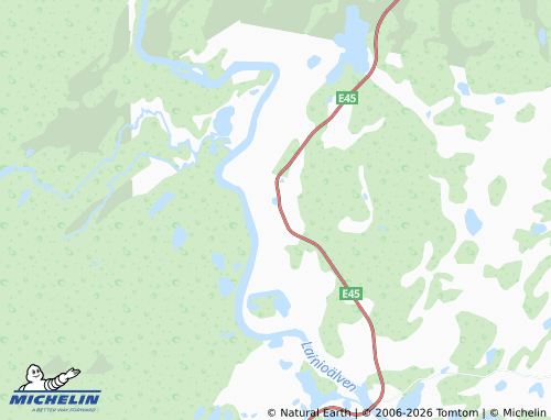 MICHELIN Övre Soppero map - ViaMichelin