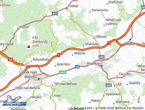 Mappa MICHELIN Milenov - ViaMichelin