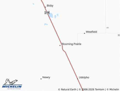Carte MICHELIN Blooming Prairie - ViaMichelin
