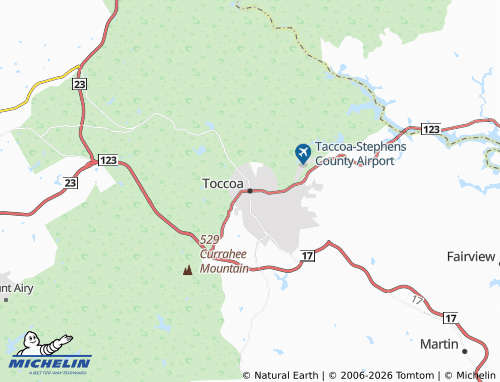 Kaart MICHELIN Toccoa - ViaMichelin
