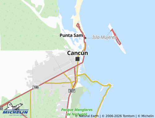 MICHELIN Cancún map - ViaMichelin