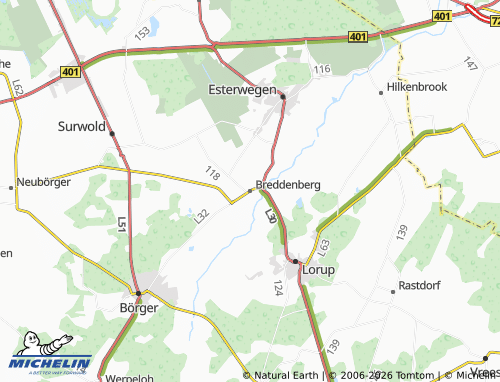 MICHELIN Breddenberg map - ViaMichelin