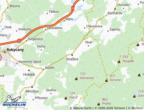 Mappa MICHELIN Strašice - ViaMichelin