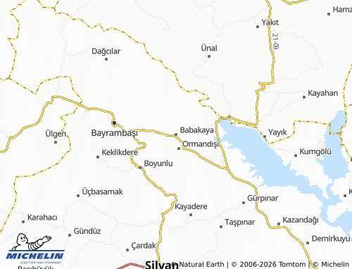MICHELIN Babakaya map - ViaMichelin