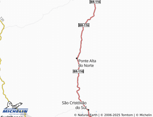 Mapa MICHELIN Ponte Alta do Norte - ViaMichelin