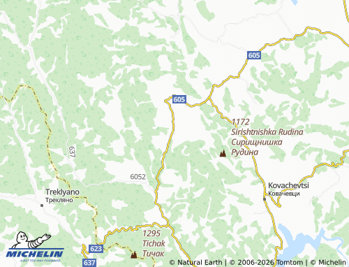 MICHELIN Gorna Vrabcha map - ViaMichelin