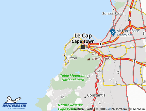 Mapa MICHELIN Table Mountain - ViaMichelin