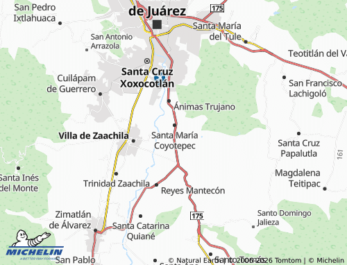 Mappa MICHELIN San Bartolo Coyotepec - ViaMichelin