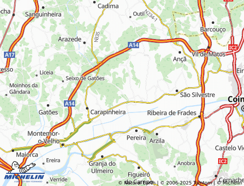 Carte MICHELIN Póvoa de Santa Cristina - ViaMichelin