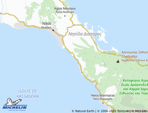 MICHELIN Kalogria map - ViaMichelin
