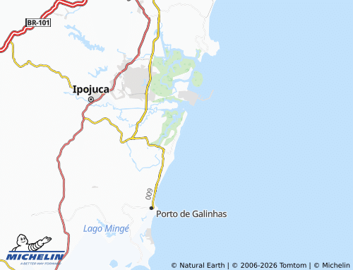 Mapa MICHELIN Praia de Muro Alto - ViaMichelin