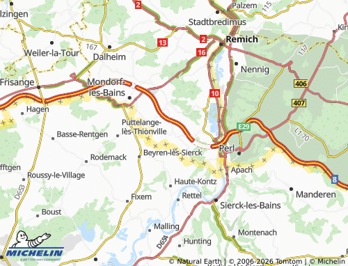 MICHELIN Burmerange map - ViaMichelin