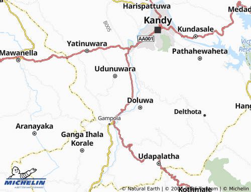 MICHELIN Palkumbura1 map - ViaMichelin