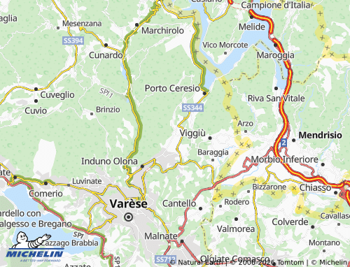 MICHELIN Bisuschio map - ViaMichelin