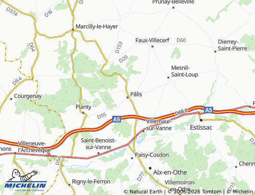 Mappa MICHELIN Pâlis - ViaMichelin
