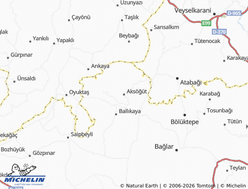 Mappa MICHELIN Aksöğüt - ViaMichelin