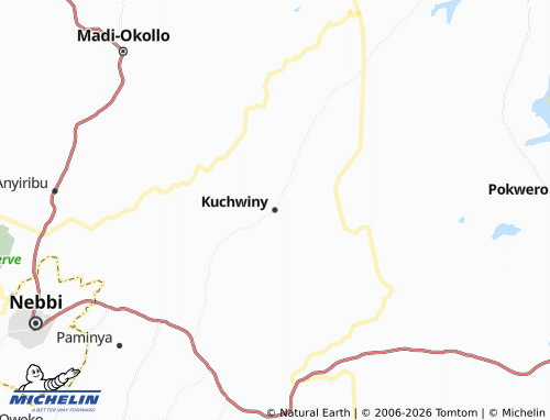 MICHELIN-Landkarte Kuchwiny - ViaMichelin