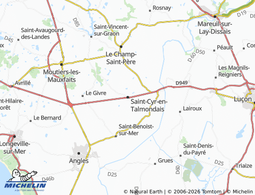 MICHELIN Saint-Cyr-en-Talmondais map - ViaMichelin