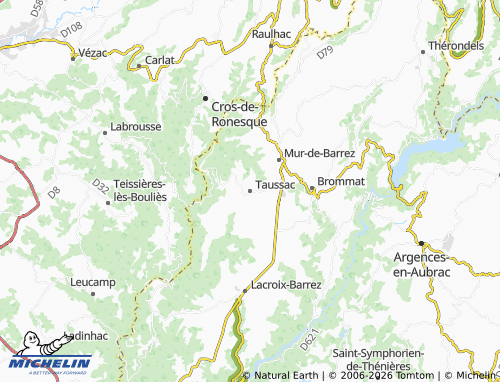 MICHELIN Taussac map - ViaMichelin