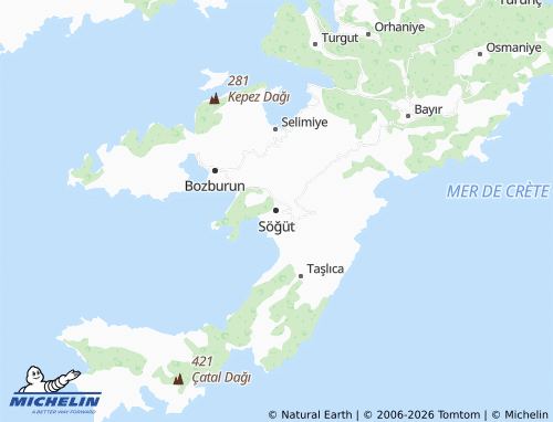 MICHELIN Söğüt map - ViaMichelin