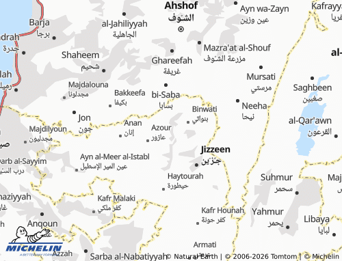 Mapa MICHELIN Bitaddeen al-Loqsh - ViaMichelin