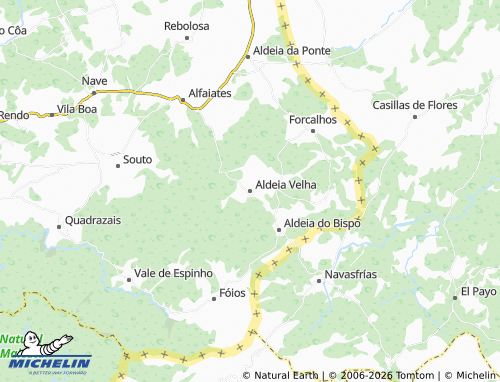 Mapa MICHELIN Aldeia Velha - ViaMichelin