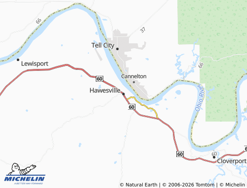 Mappa MICHELIN Hawesville - ViaMichelin