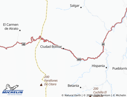 Carte MICHELIN Ciudad Bolívar - ViaMichelin