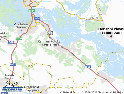 MICHELIN-Landkarte Kamiani Potoky - ViaMichelin