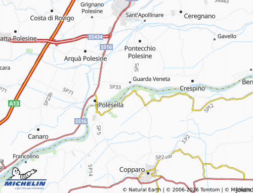 MICHELIN Guarda Ferrarese map - ViaMichelin