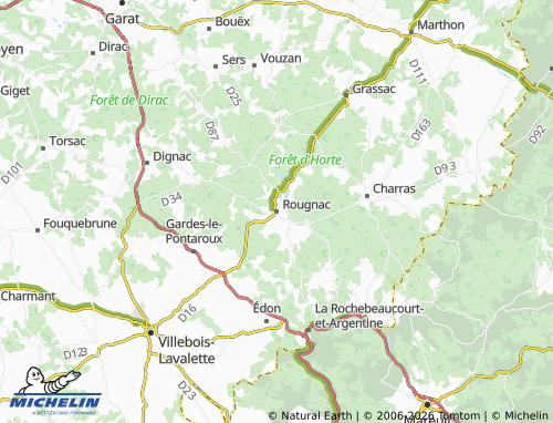 Mapa MICHELIN Rougnac - ViaMichelin