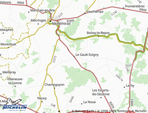 Mapa MICHELIN Le Gault-Soigny - ViaMichelin